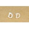 S925 Sterling Silver Alphabet Stud Earrings Letter Earring