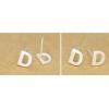S925 Sterling Silver Alphabet Stud Earrings Letter Earring