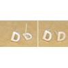 S925 Sterling Silver Alphabet Stud Earrings Letter Earring