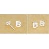 S925 Sterling Silver Alphabet Stud Earrings Letter Earring