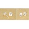 S925 Sterling Silver Alphabet Stud Earrings Letter Earring