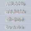 Alphabet Earring 925 Sterling Silver Letter Stud Earrings Initial Earrings