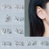 Alphabet Earring 925 Sterling Silver Letter Stud Earrings Initial Earrings