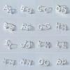 Alphabet Earring 925 Sterling Silver Letter Stud Earrings Initial Earrings