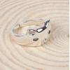 WOMEN Jewelry 925 Sterling Silver Cute Cat Open Ring