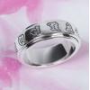 990 Silver Om Mani Padme Hum Mantra Spinning Ring