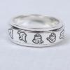 990 Silver Om Mani Padme Hum Mantra Spinning Ring