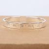 925 Sterling Silver Om Mani Padme Hum Mantra Buddhist Swastika Open Adjustable Bangle Bracelet