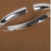 990 Sterling Silver Om Mani Padme Hum Mantra Open Adjustable Bangle Bracelet