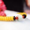 Natural Egg Yolk Amber And Red Chalcedony Bracelet