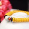 Natural Egg Yolk Amber And Red Chalcedony Bracelet