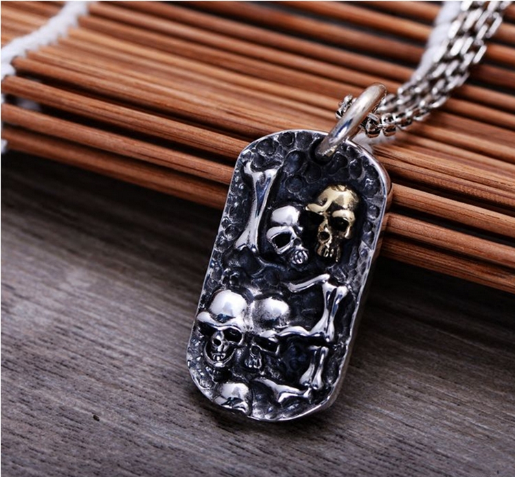 Vintage 925 Silver Terror Death Valley Skull Pendant No Chain Vintage 925 Silver Terror Death Valley Skull Pendant No Chain