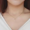 Vintage 925 Silver Gold-plated Cross Shaped Pearl Pendant Necklace