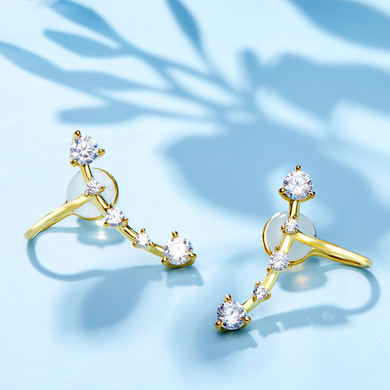 Fashion 925 Silver Gold-plated Campanula/Bellflower Ear Clip Fashion 925 Silver Gold-plated Campanula/Bellflower Ear Clip