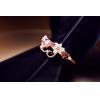 Fashion 925 Silver Gold-plated White Butterfly Shell Cute Flowers Ring
