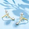 Fashion 925 Silver Gold-plated Campanula/Bellflower Ear Clip