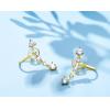 Fashion 925 Silver Gold-plated Campanula/Bellflower Ear Clip