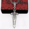 Vintage Handmade Men S925 Silver Om Mani Padme Hum Exorcising Holy Sword Pendant No Chain