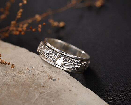 Handmade Sterling Silver Spinning Ring- Dragon Handmade Sterling Silver Spinning Ring- Dragon