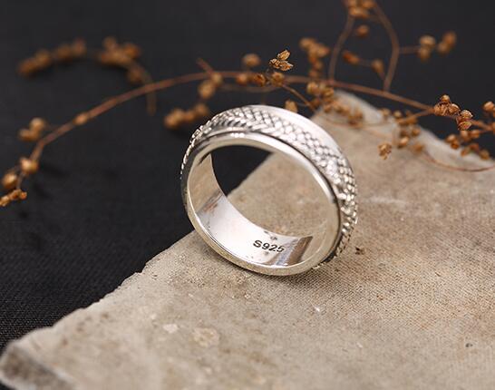 Handmade Sterling Silver Spinning Ring- Dragon Handmade Sterling Silver Spinning Ring- Dragon