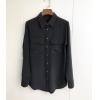 Black 100% Silk Blouse For Women