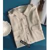 Female High-end Silk Solid Color Basic Blouse Shirt